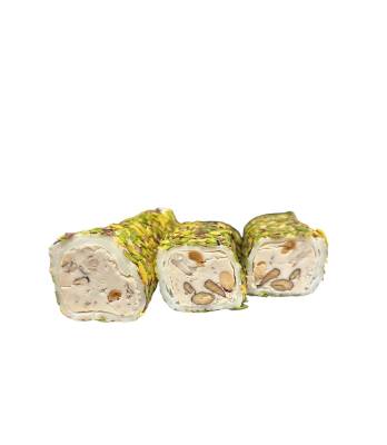 Hazelnut Cream with Almond Covered Sliced Pistachio